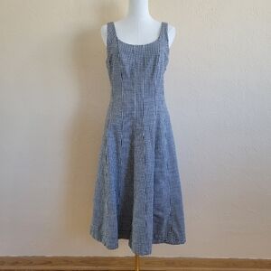 A New Day | Black & White Gingham Midi Dress